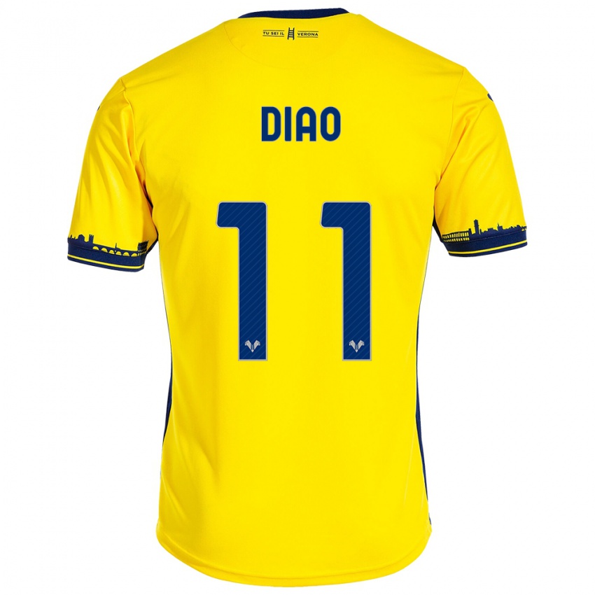 Damen Siren Diao #11 Gelb Auswärtstrikot Trikot 2023/24 T-Shirt Österreich