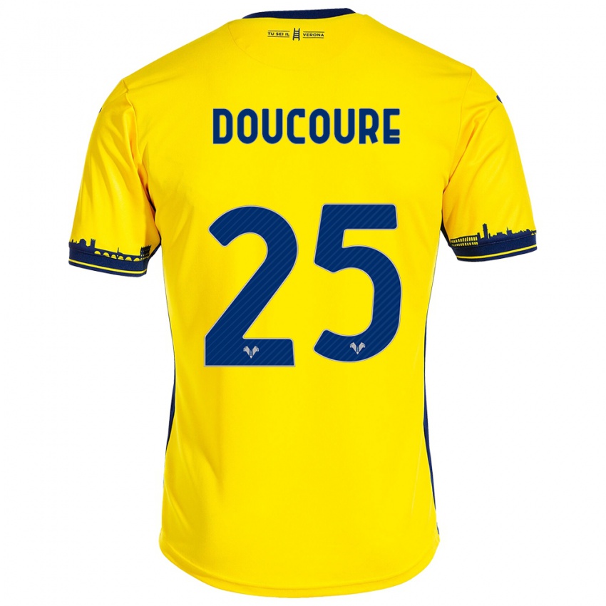 Damen Mamedi Doucouré #25 Gelb Auswärtstrikot Trikot 2023/24 T-Shirt Österreich