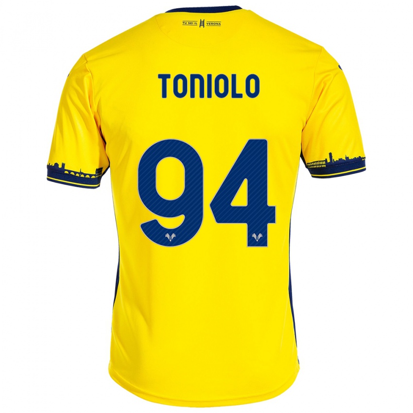 Damen Giacomo Toniolo #94 Gelb Auswärtstrikot Trikot 2023/24 T-Shirt Österreich