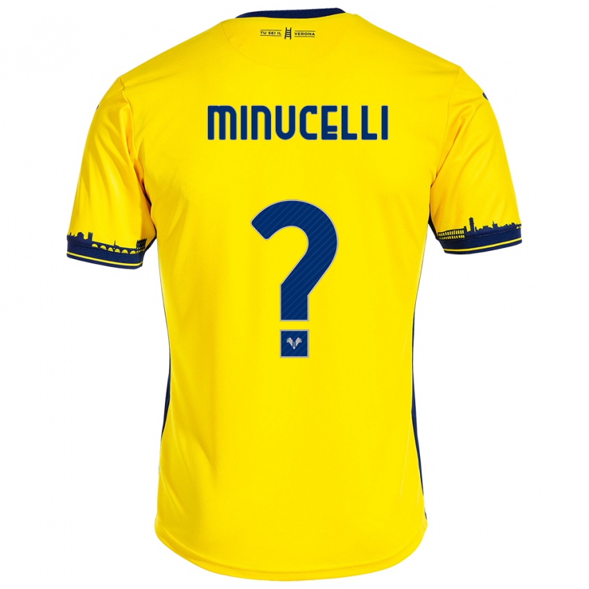 Damen Enrico Minucelli #0 Gelb Auswärtstrikot Trikot 2023/24 T-Shirt Österreich