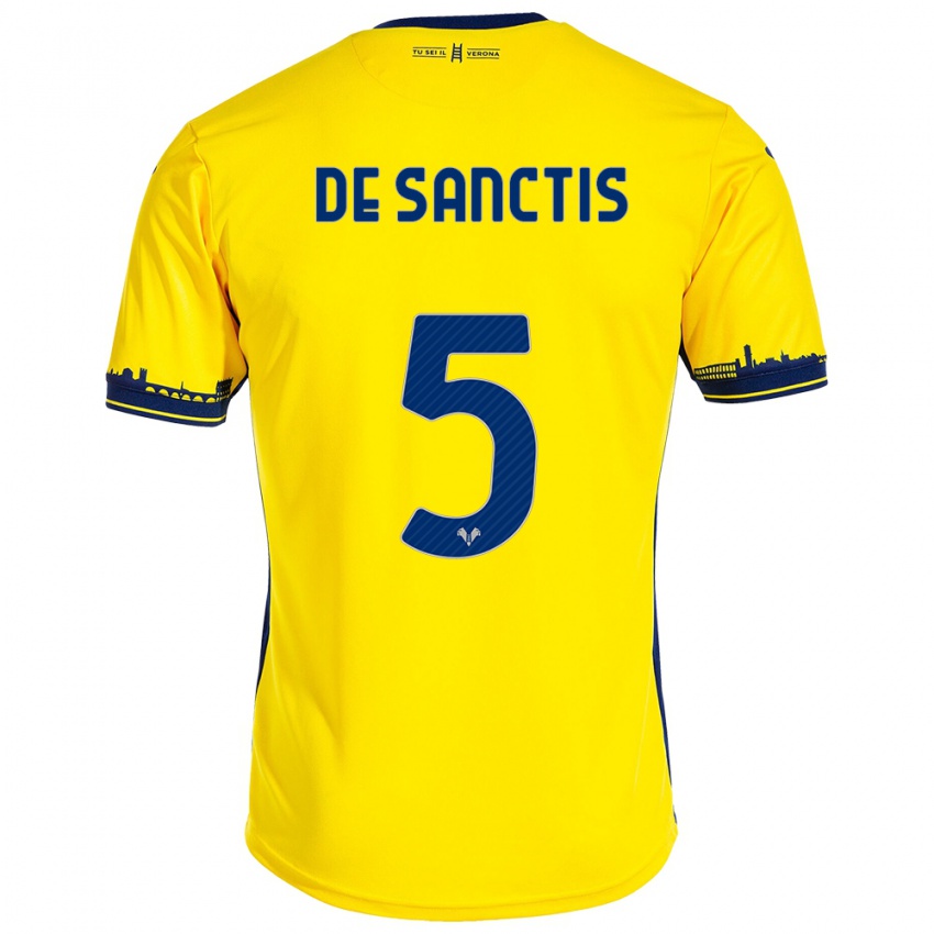 Damen Aurora De Sanctis #5 Gelb Auswärtstrikot Trikot 2023/24 T-Shirt Österreich