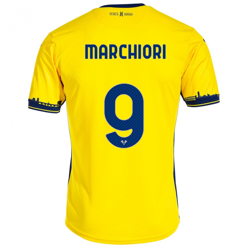 Damen Giorgia Marchiori #9 Gelb Auswärtstrikot Trikot 2023/24 T-Shirt Österreich