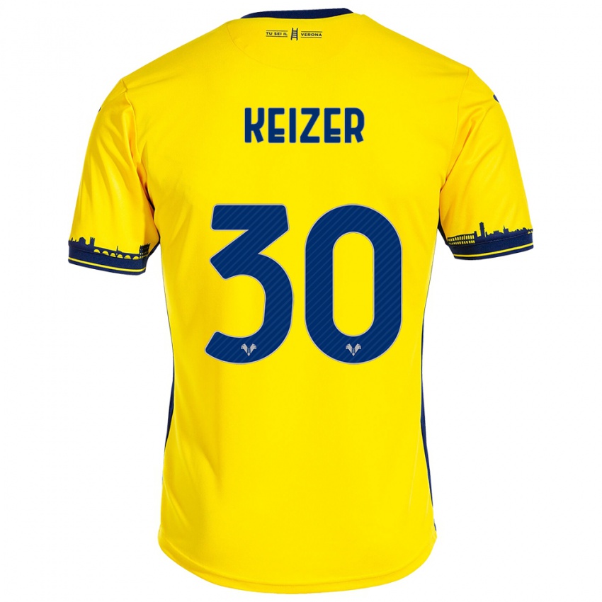 Damen Fanny Keizer #30 Gelb Auswärtstrikot Trikot 2023/24 T-Shirt Österreich