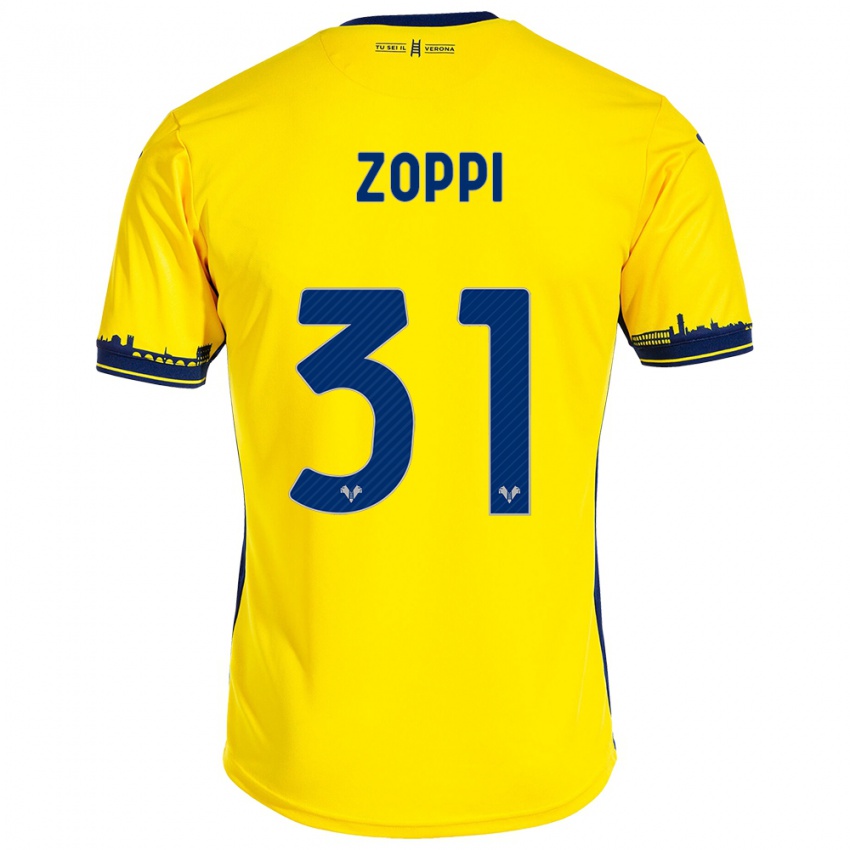 Damen Sofia Zoppi #31 Gelb Auswärtstrikot Trikot 2023/24 T-Shirt Österreich