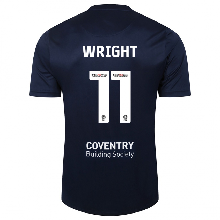 Damen Haji Wright #11 Rote Marine Auswärtstrikot Trikot 2023/24 T-Shirt Österreich