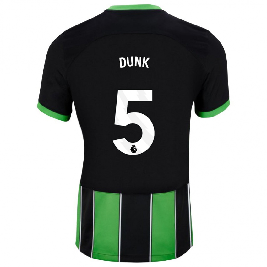 Damen Lewis Dunk #5 Schwarz Grün Auswärtstrikot Trikot 2023/24 T-Shirt Österreich