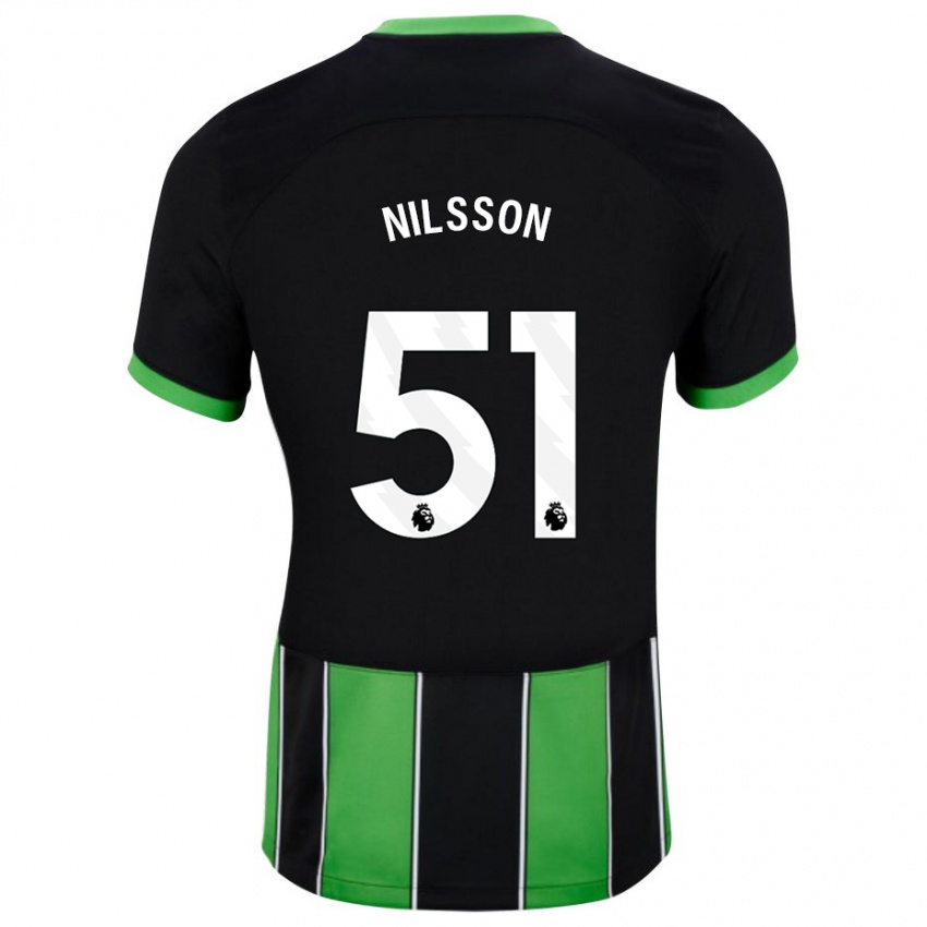 Damen Casper Nilsson #51 Schwarz Grün Auswärtstrikot Trikot 2023/24 T-Shirt Österreich