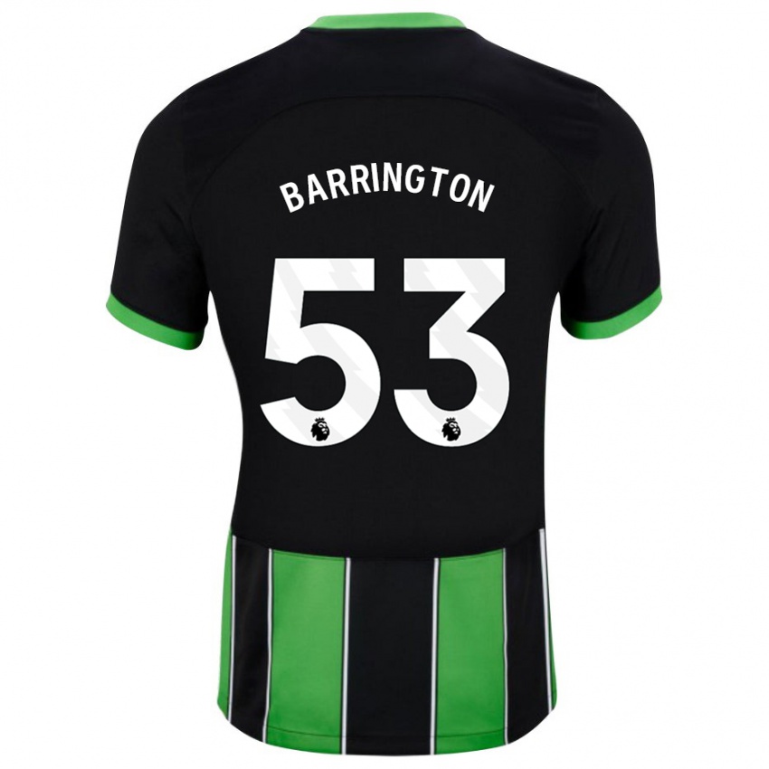 Damen Luca Barrington #53 Schwarz Grün Auswärtstrikot Trikot 2023/24 T-Shirt Österreich