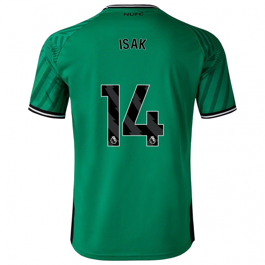 Damen Alexander Isak #14 Grün Auswärtstrikot Trikot 2023/24 T-Shirt Österreich