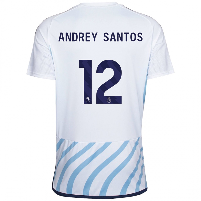 Damen Andrey Santos #12 Weiß Blau Auswärtstrikot Trikot 2023/24 T-Shirt Österreich