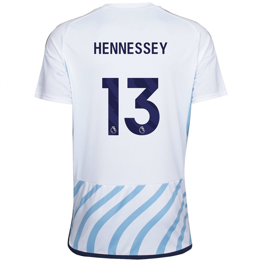 Damen Wayne Hennessey #13 Weiß Blau Auswärtstrikot Trikot 2023/24 T-Shirt Österreich