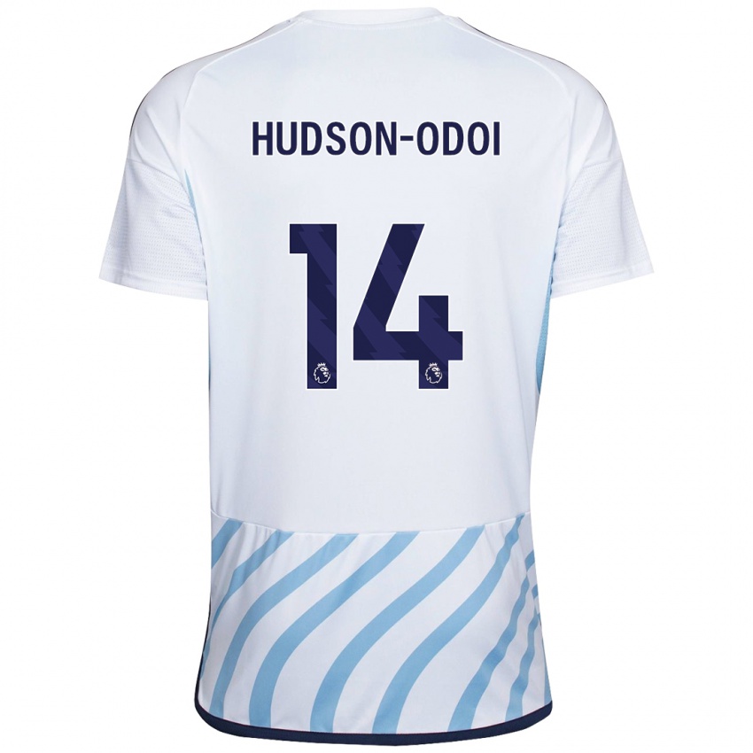 Damen Callum Hudson-Odoi #14 Weiß Blau Auswärtstrikot Trikot 2023/24 T-Shirt Österreich