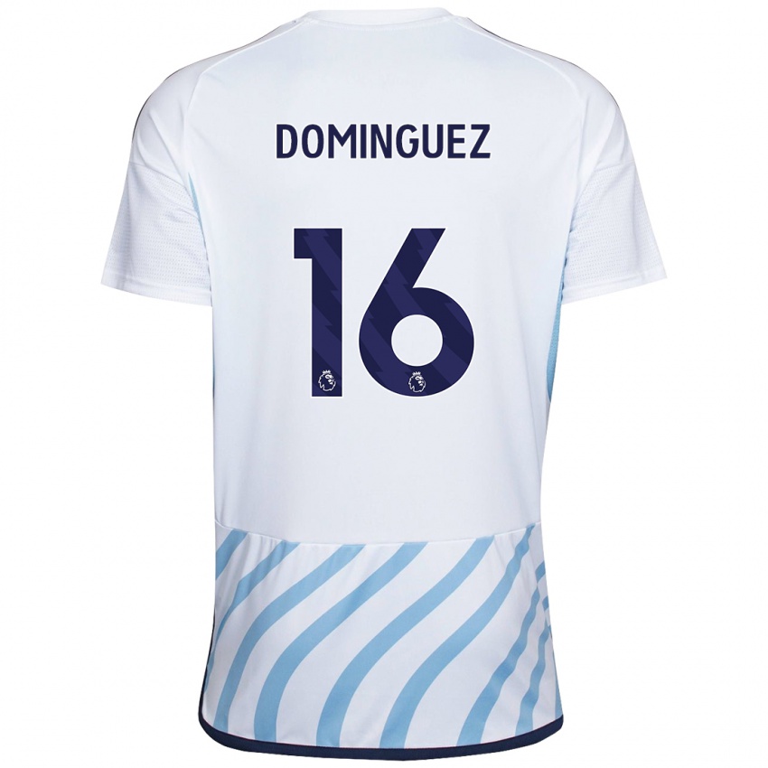 Damen Nicolas Dominguez #16 Weiß Blau Auswärtstrikot Trikot 2023/24 T-Shirt Österreich