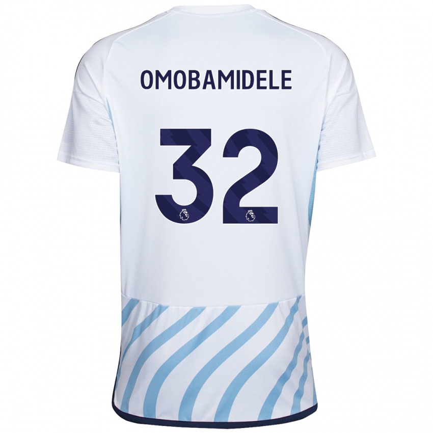 Damen Andrew Omobamidele #32 Weiß Blau Auswärtstrikot Trikot 2023/24 T-Shirt Österreich