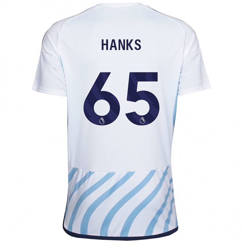 Damen Justin Hanks #65 Weiß Blau Auswärtstrikot Trikot 2023/24 T-Shirt Österreich