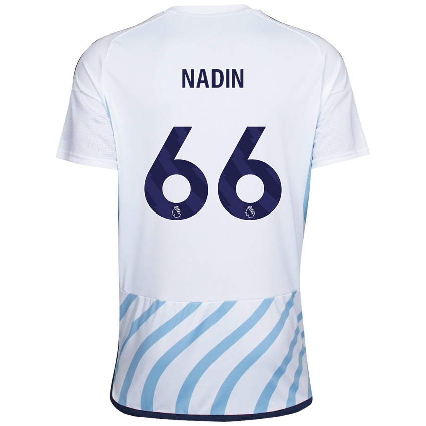 Damen Jack Nadin #66 Weiß Blau Auswärtstrikot Trikot 2023/24 T-Shirt Österreich