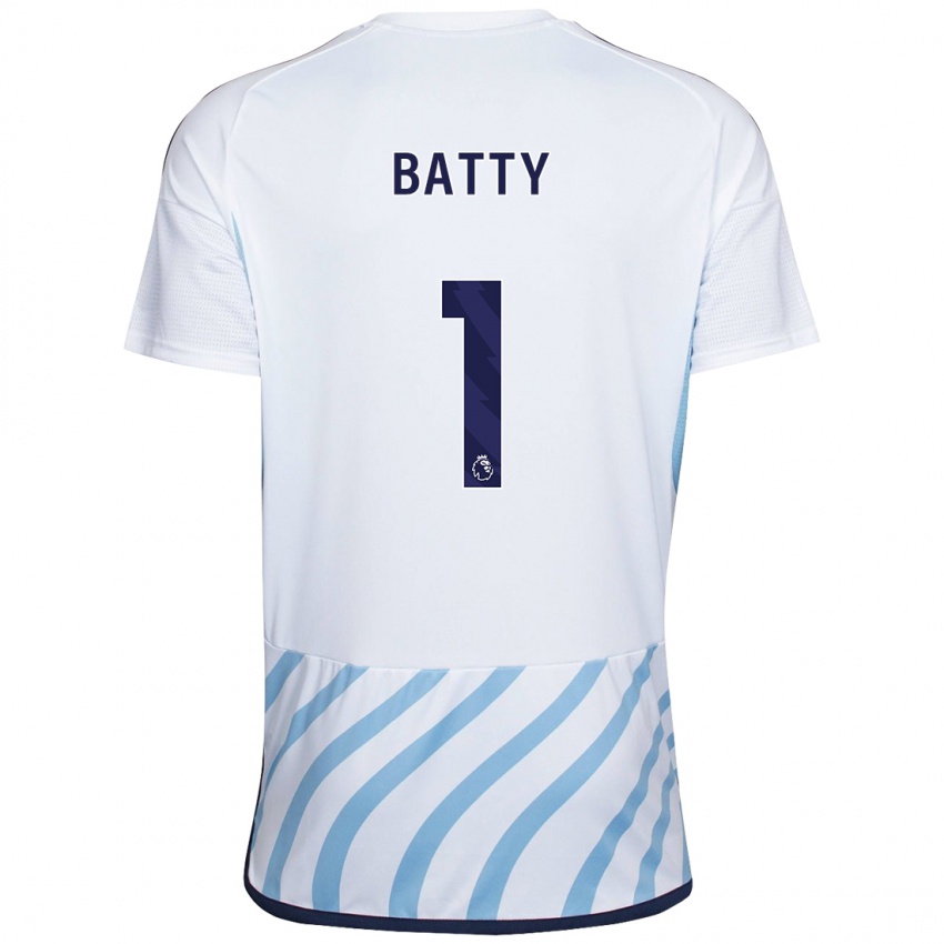 Damen Emily Batty #1 Weiß Blau Auswärtstrikot Trikot 2023/24 T-Shirt Österreich