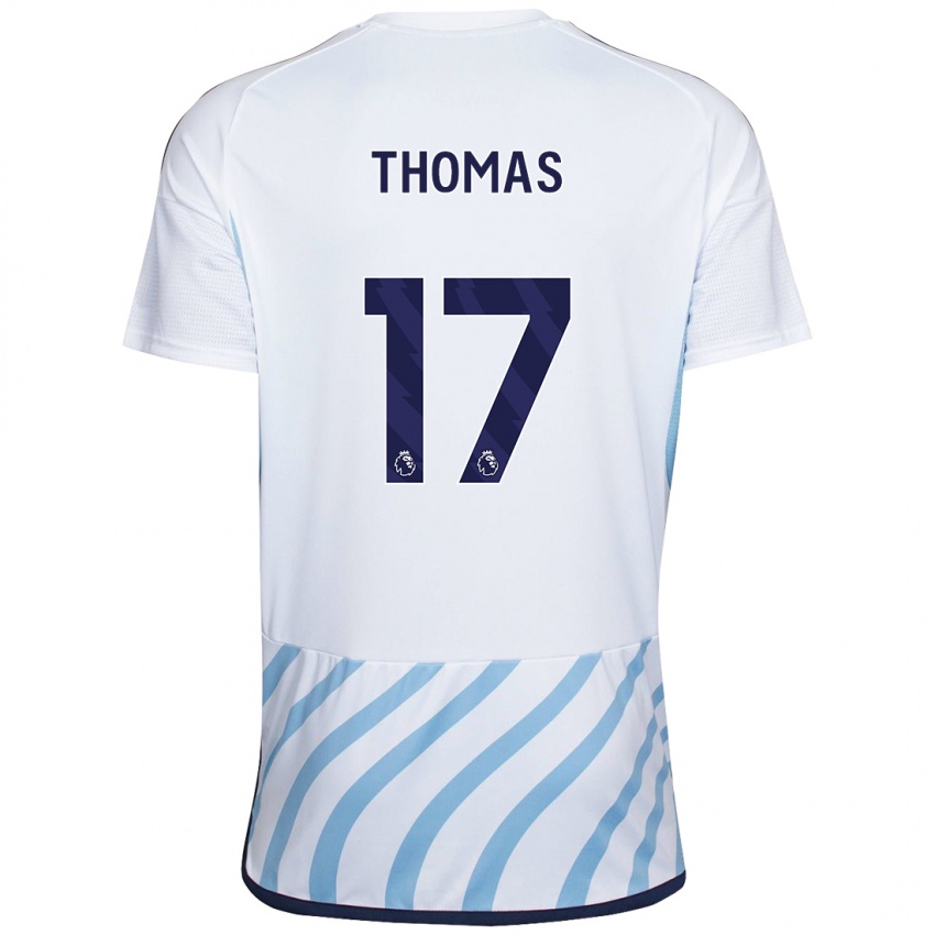Damen Freya Thomas #17 Weiß Blau Auswärtstrikot Trikot 2023/24 T-Shirt Österreich