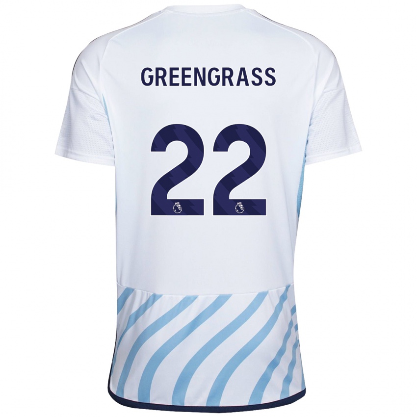 Damen Charlotte Greengrass #22 Weiß Blau Auswärtstrikot Trikot 2023/24 T-Shirt Österreich