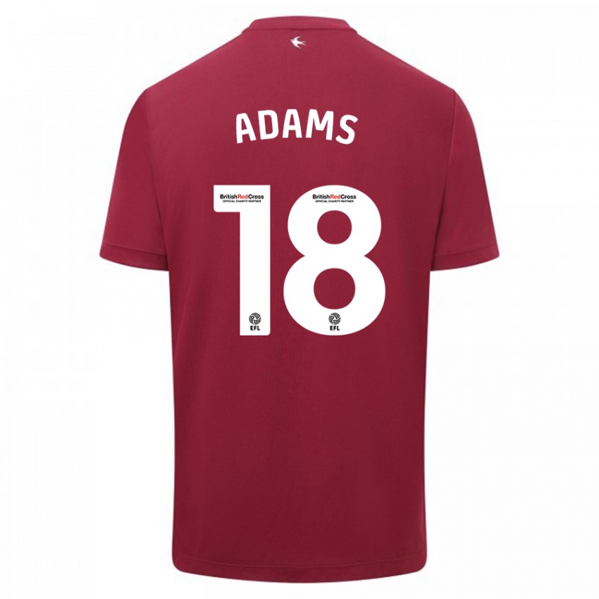 Damen Ebou Adams #18 Rot Auswärtstrikot Trikot 2023/24 T-Shirt Österreich