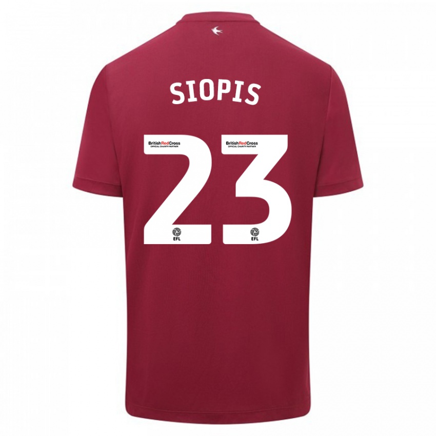 Damen Manolis Siopis #23 Rot Auswärtstrikot Trikot 2023/24 T-Shirt Österreich