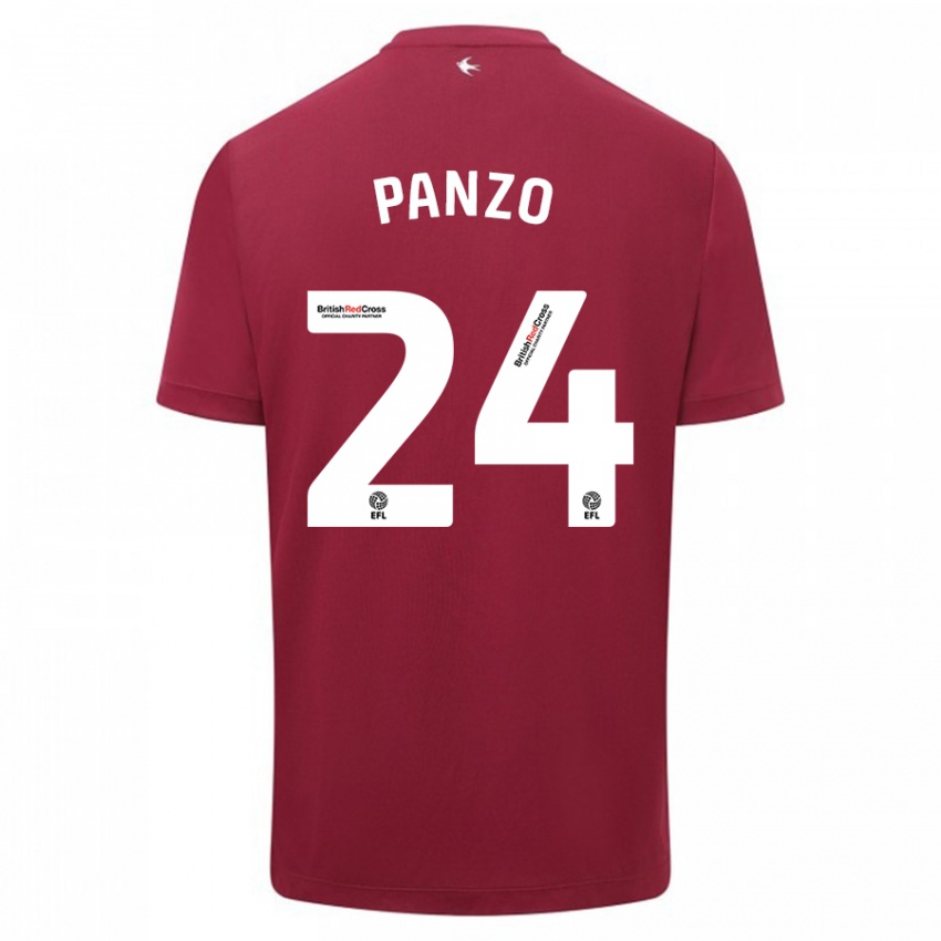 Damen Jonathan Panzo #24 Rot Auswärtstrikot Trikot 2023/24 T-Shirt Österreich