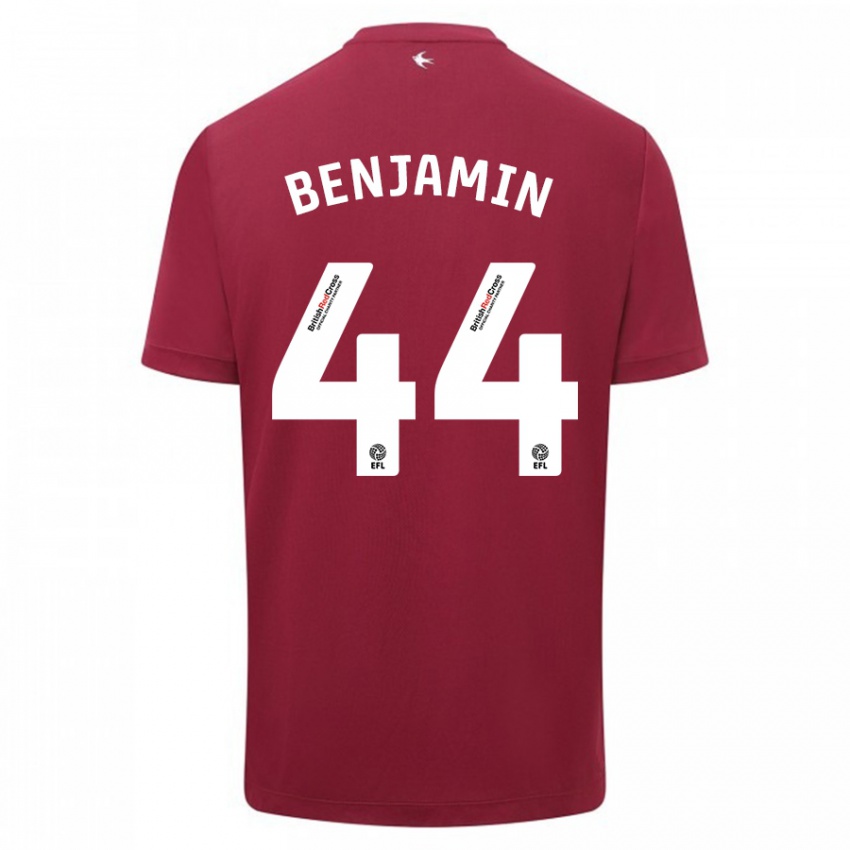 Damen Xavier Benjamin #44 Rot Auswärtstrikot Trikot 2023/24 T-Shirt Österreich