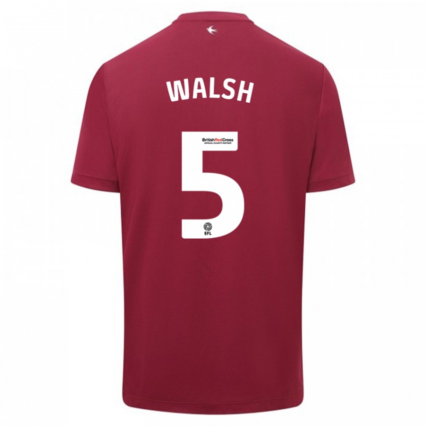 Damen Siobhan Walsh #5 Rot Auswärtstrikot Trikot 2023/24 T-Shirt Österreich