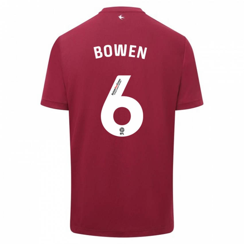 Damen Megan Bowen #6 Rot Auswärtstrikot Trikot 2023/24 T-Shirt Österreich