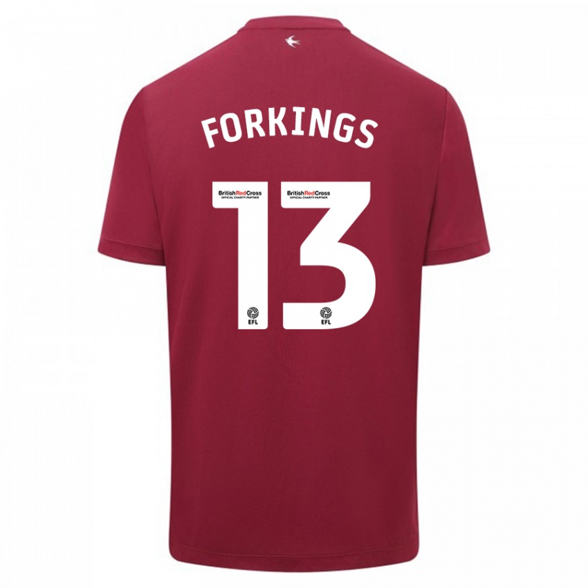 Damen Amelia Forkings #13 Rot Auswärtstrikot Trikot 2023/24 T-Shirt Österreich