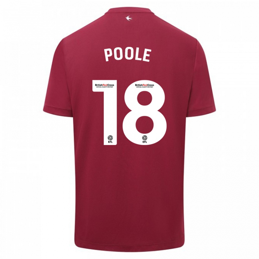 Damen Phoebie Poole #18 Rot Auswärtstrikot Trikot 2023/24 T-Shirt Österreich
