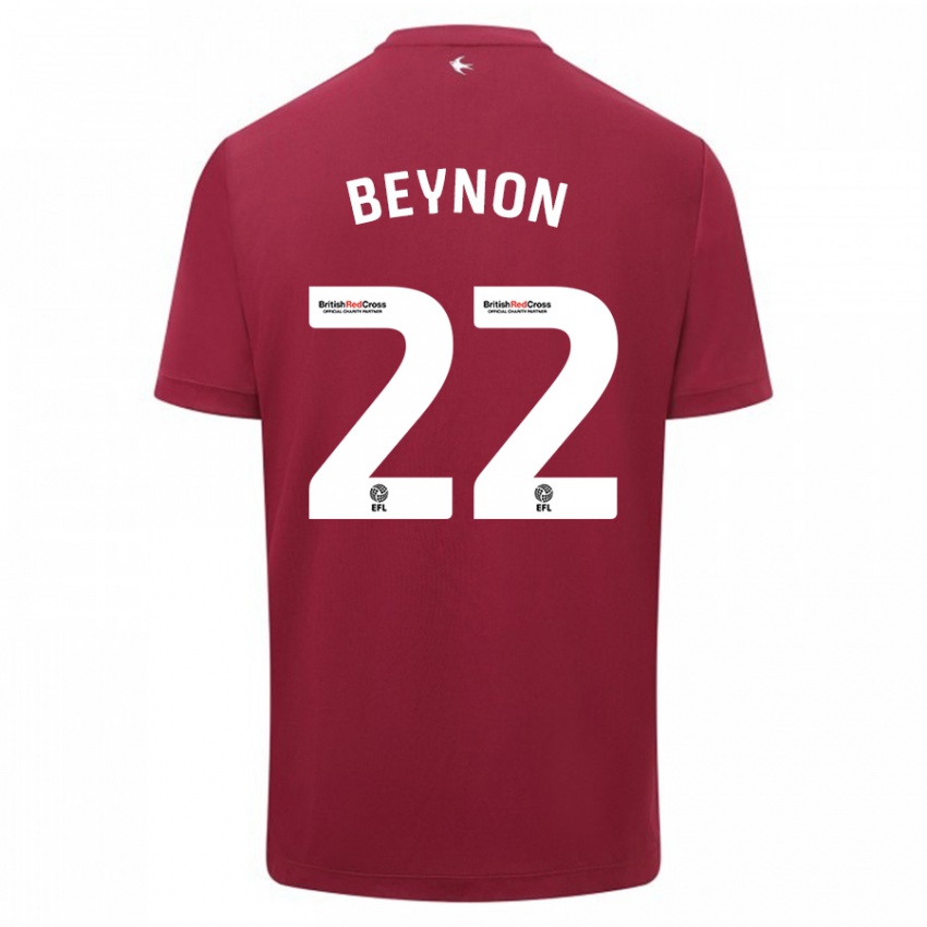 Damen Emma Beynon #22 Rot Auswärtstrikot Trikot 2023/24 T-Shirt Österreich