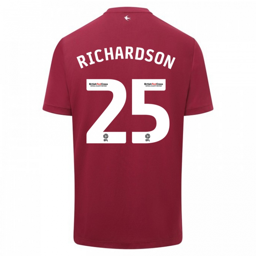Damen Tija Richardson #25 Rot Auswärtstrikot Trikot 2023/24 T-Shirt Österreich