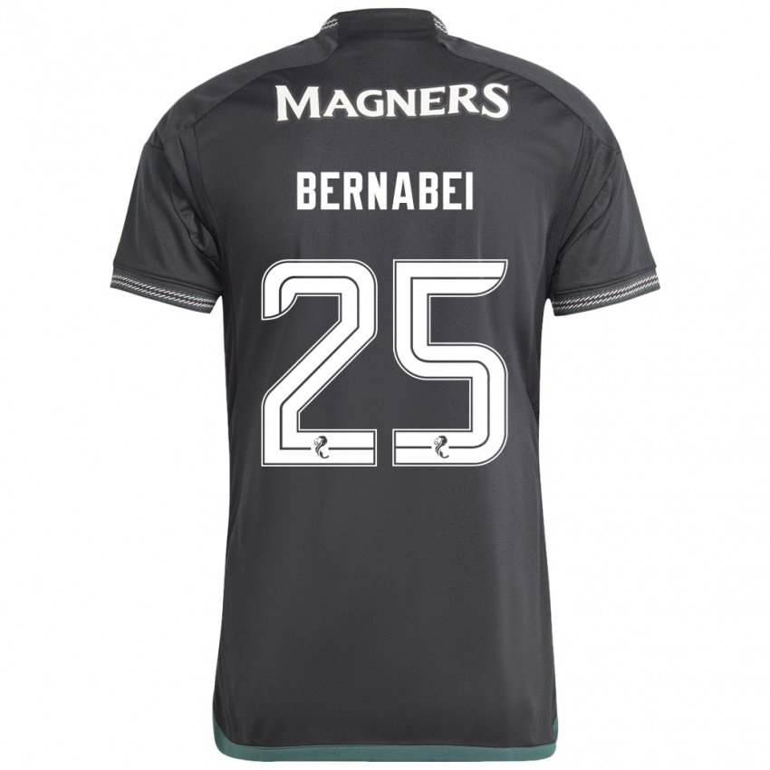 Damen Alexandro Bernabéi #25 Schwarz Auswärtstrikot Trikot 2023/24 T-Shirt Österreich