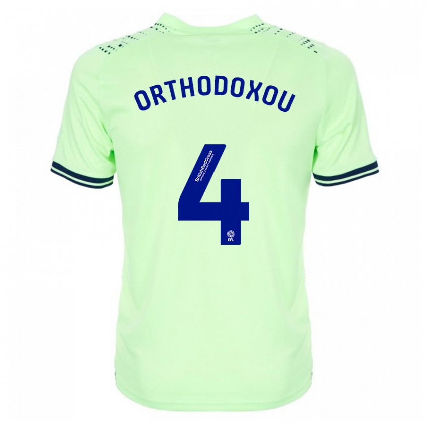 Damen Francesca Orthodoxou #4 Marine Auswärtstrikot Trikot 2023/24 T-Shirt Österreich