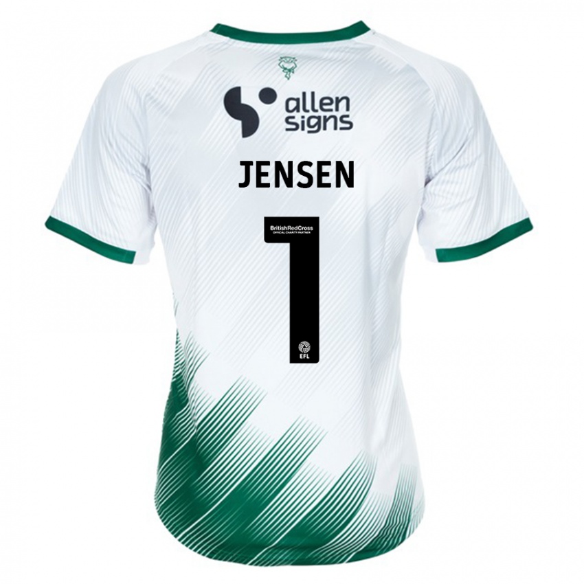 Damen Lukas Jensen #1 Weiß Auswärtstrikot Trikot 2023/24 T-Shirt Österreich