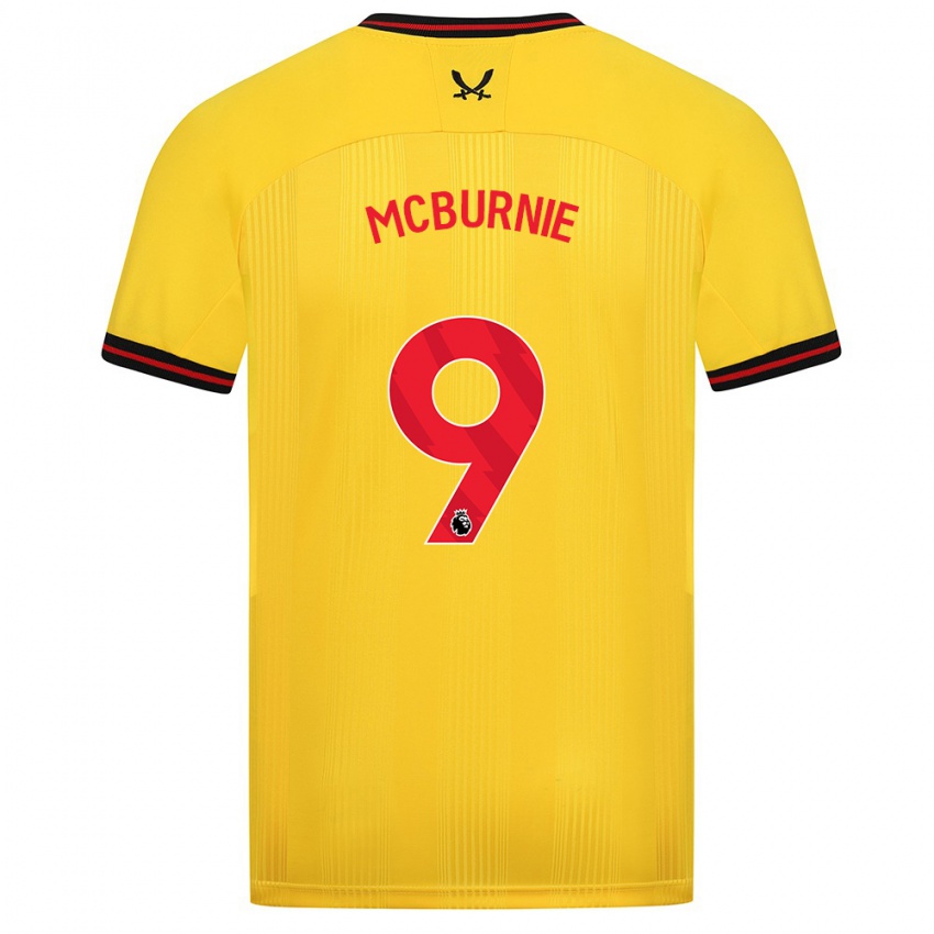 Damen Oli Mcburnie #9 Gelb Auswärtstrikot Trikot 2023/24 T-Shirt Österreich