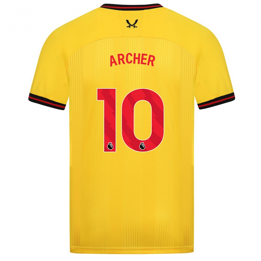 Damen Cameron Archer #10 Gelb Auswärtstrikot Trikot 2023/24 T-Shirt Österreich