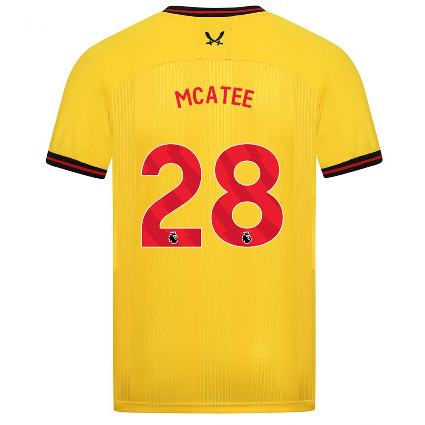 Damen James Mcatee #28 Gelb Auswärtstrikot Trikot 2023/24 T-Shirt Österreich