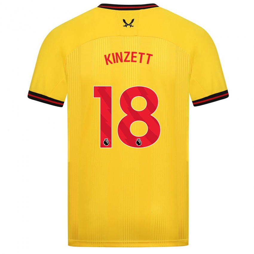 Damen Ella Kinzett #18 Gelb Auswärtstrikot Trikot 2023/24 T-Shirt Österreich