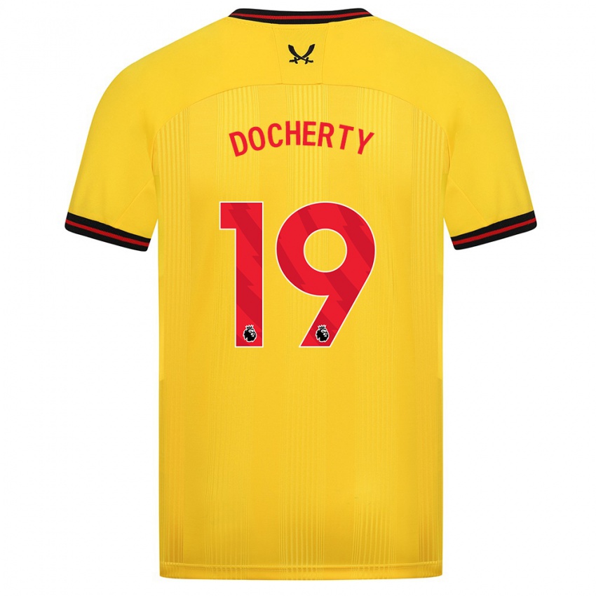 Damen Charley Docherty #19 Gelb Auswärtstrikot Trikot 2023/24 T-Shirt Österreich
