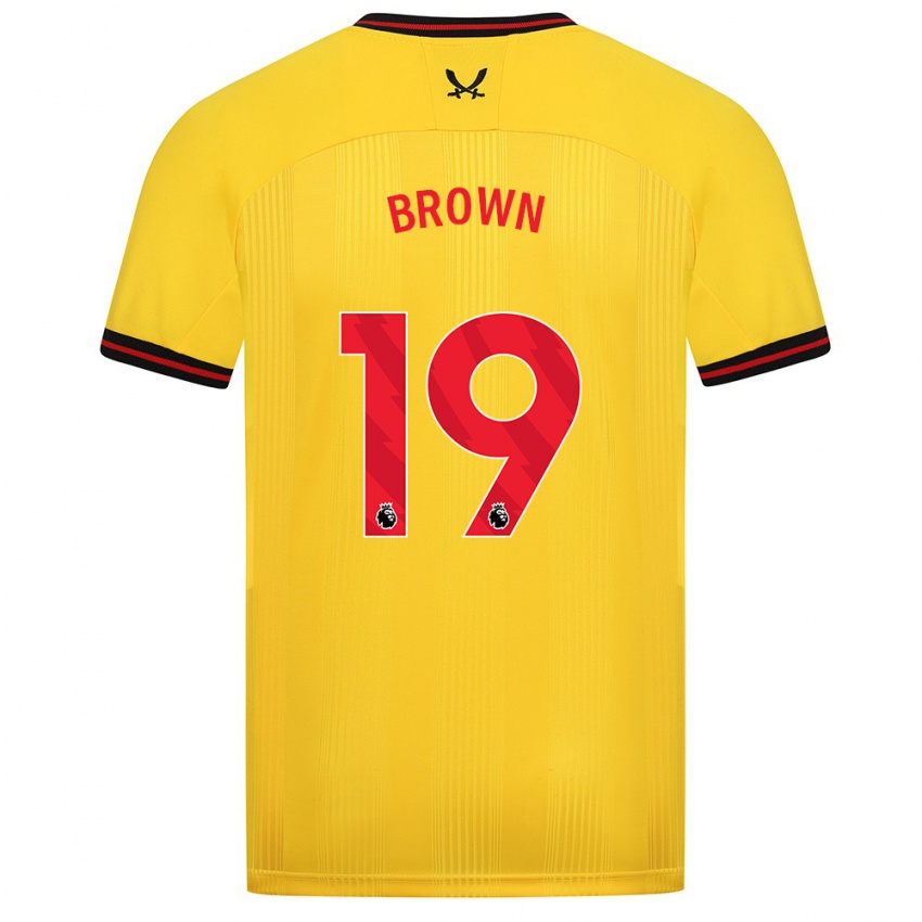Damen Alanta Brown #19 Gelb Auswärtstrikot Trikot 2023/24 T-Shirt Österreich