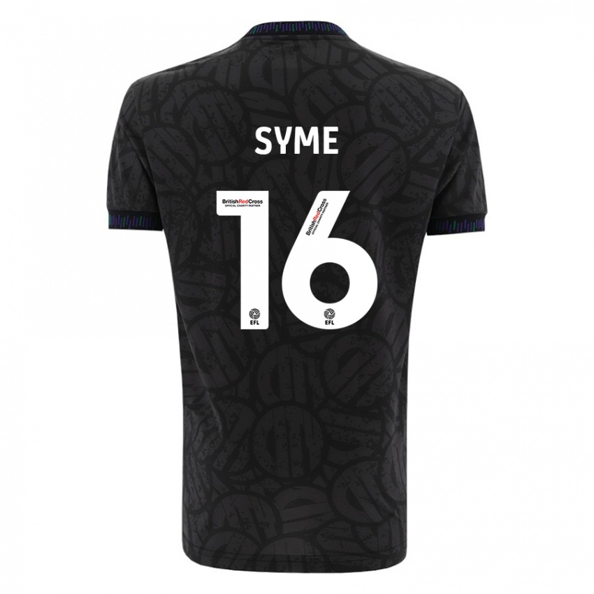 Damen Emily Syme #16 Schwarz Auswärtstrikot Trikot 2023/24 T-Shirt Österreich