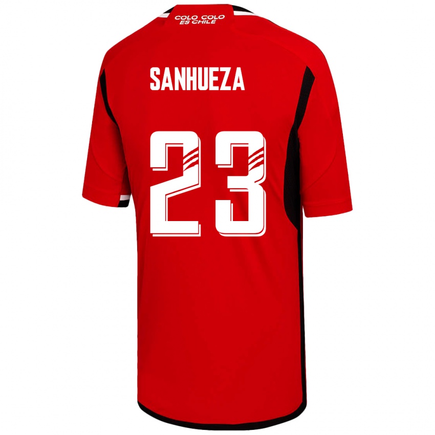 Damen Nicol Sanhueza #23 Rot Auswärtstrikot Trikot 2023/24 T-Shirt Österreich