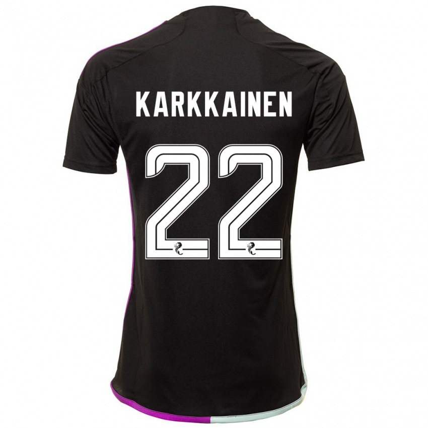 Damen Elena Kärkkäinen #22 Schwarz Auswärtstrikot Trikot 2023/24 T-Shirt Österreich