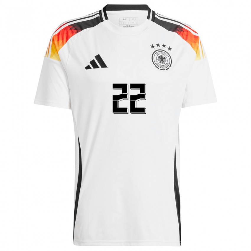 Kinder Deutschland Luca Netz #22 Weiß Heimtrikot Trikot 24-26 T-Shirt Österreich