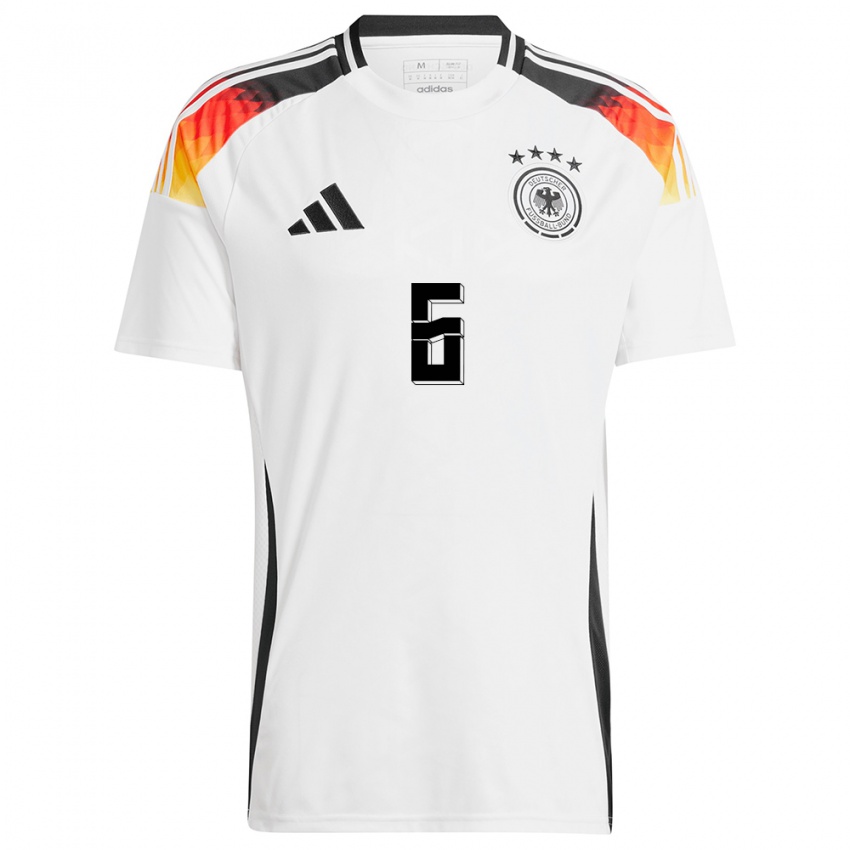 Kinder Deutschland Joshua Kimmich #6 Weiß Heimtrikot Trikot 24-26 T-Shirt Österreich