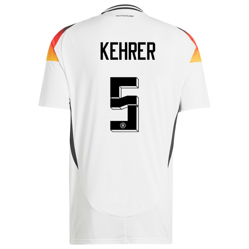 Kinder Deutschland Thilo Kehrer #5 Weiß Heimtrikot Trikot 24-26 T-Shirt Österreich