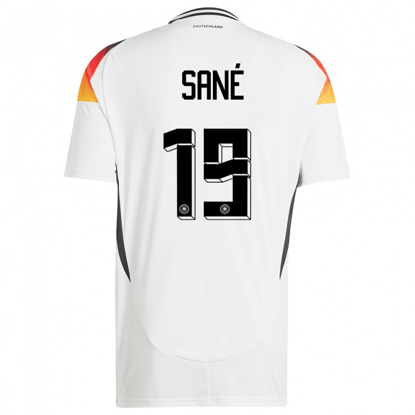 Kinder Deutschland Leroy Sane #19 Weiß Heimtrikot Trikot 24-26 T-Shirt Österreich