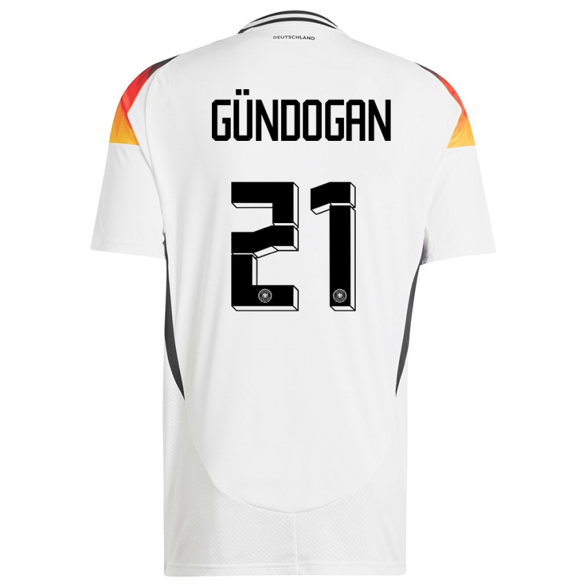 Kinder Deutschland Ilkay Gundogan #21 Weiß Heimtrikot Trikot 24-26 T-Shirt Österreich